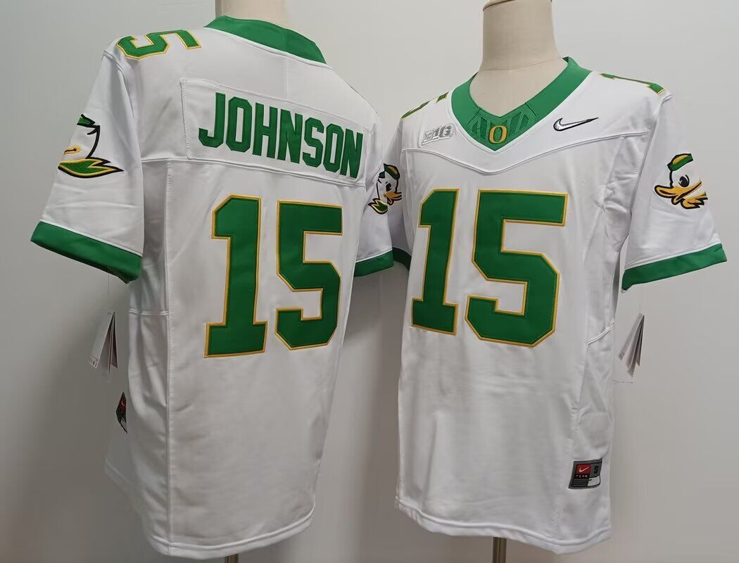 Men Oregon Ducks15 Tez Johnson 2024 NCAA Nike jersey->ncaa teams->NCAA Jersey